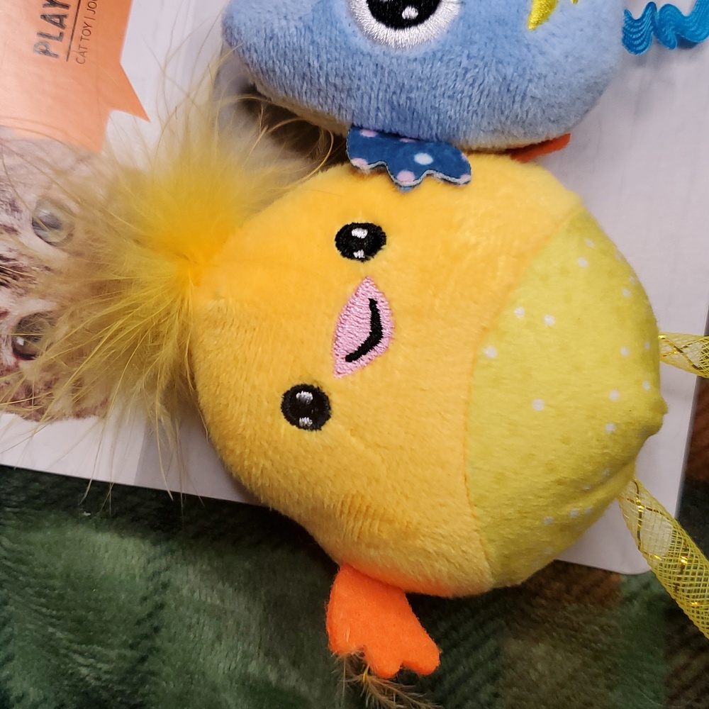 Yellow and Blue Cat Play Toys - Picture 2 of 7